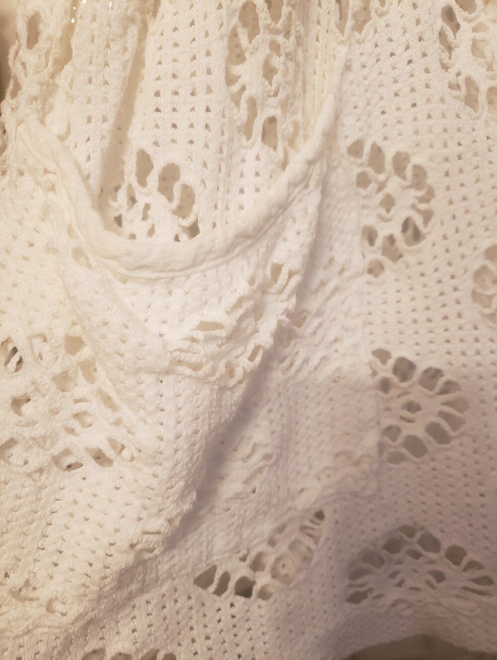 Dotti White Crochet Button-Front Dress - Picture 3 of 6